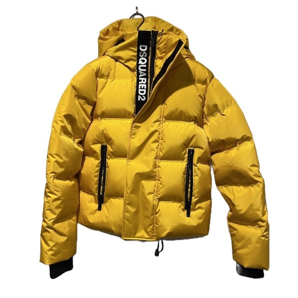 DSQUARED2 Men's Hooded Puffer Jacket Down Yellow Size 44 XS S71AN0218 S53352 172